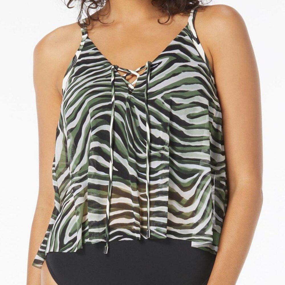 Coco Reef Womens Femme Bra-Sized Mesh L BlackGreen Multi 34DD